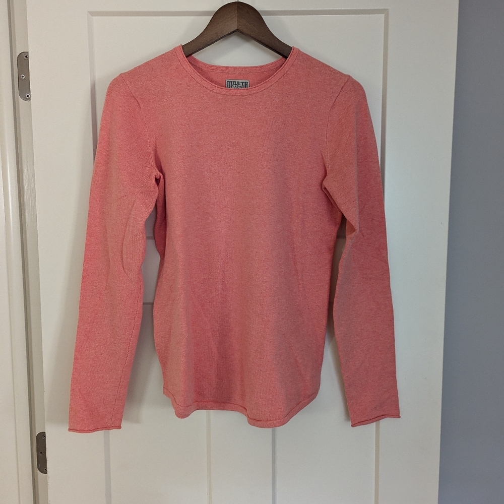 Duluth trading women's XS salmon colored lightweight cotton blend long s…
